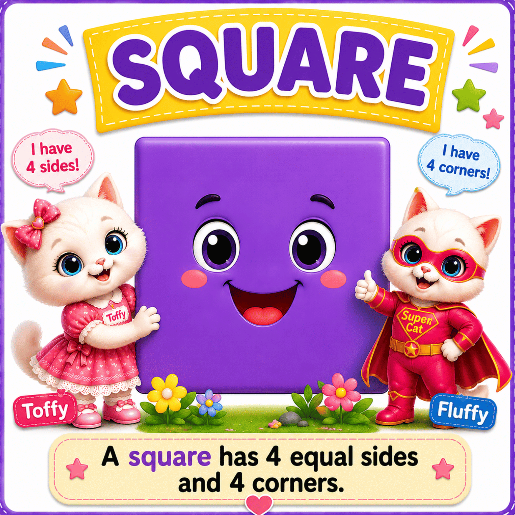 Shape Flash Cards : Toffy & Fluffy